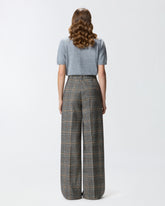 Pantaloni ampi con disegno check -  | Pinko