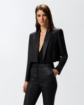 Giacca spencer gessata effetto brillante -  | Pinko