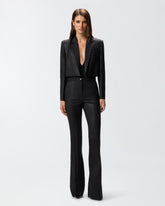 Giacca spencer gessata effetto brillante -  | Pinko