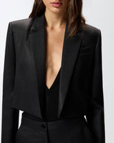 Giacca spencer gessata effetto brillante -  | Pinko