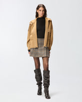 Wrap mini skirt with check motif -  | Pinko