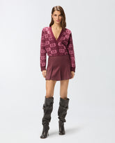 Minigonna a pieghe in misto lana -  | Pinko