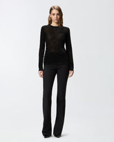 Maglia aderente in tulle a rete -  | Pinko