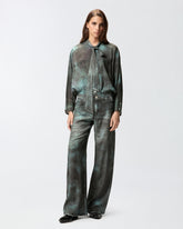 Pantaloni wide-leg con stampa trompe-l'œil -  | Pinko