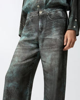 Pantaloni wide-leg con stampa trompe-l'œil -  | Pinko