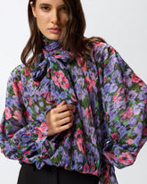 Blusa a fiori con volant -  | Pinko