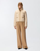 Piumino bouclé con tasche -  | Pinko