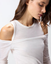 Long-sleeved sweater with open shoulders -  | Pinko