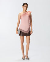 Top monospalla con profili in pizzo -  | Pinko