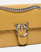 Borsa a mano piccola Mini Love Bag One Light in pelle chevron -  | Pinko