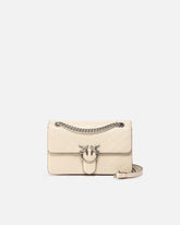 Borsa a mano piccola Mini Love Bag One Light in pelle chevron -  | Pinko