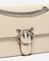 Borsa a mano piccola Mini Love Bag One Light in pelle chevron -  | Pinko