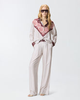 Camicia con motivo cravatteria e stampa piazzata -  | Pinko