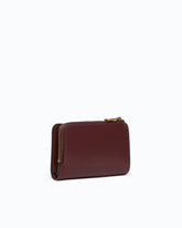 Mini wallet in leather with Love Birds - Dark Red | Pinko