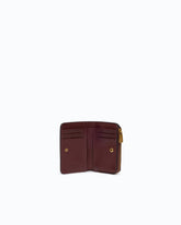 Mini wallet in leather with Love Birds - Dark Red | Pinko