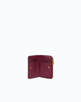 Mini wallet in leather with Love Birds - Bordeaux | Pinko