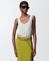 Top a canotta con righe gioiello -  | Pinko