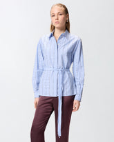 Camisa de rayas con adornos tipo joya -  | Pinko
