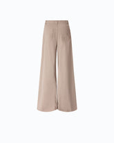 Jean évasé super wide leg en gabardine - Trasparente | Pinko