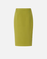 Slim-fitting calf-length skirt with slit -  | Pinko
