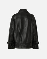 Blouson de motard en cuir -  | Pinko