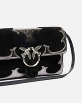 Love Bag One Slouchy medium shoulder bag in suede with inlays -  | Pinko