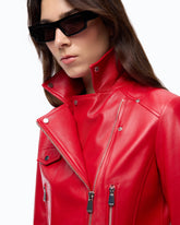 Nappa leather biker-style jacket -  | Pinko