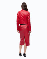 Nappa leather biker-style jacket -  | Pinko