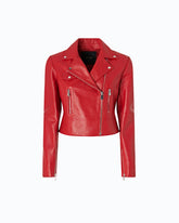 Nappa leather biker-style jacket -  | Pinko