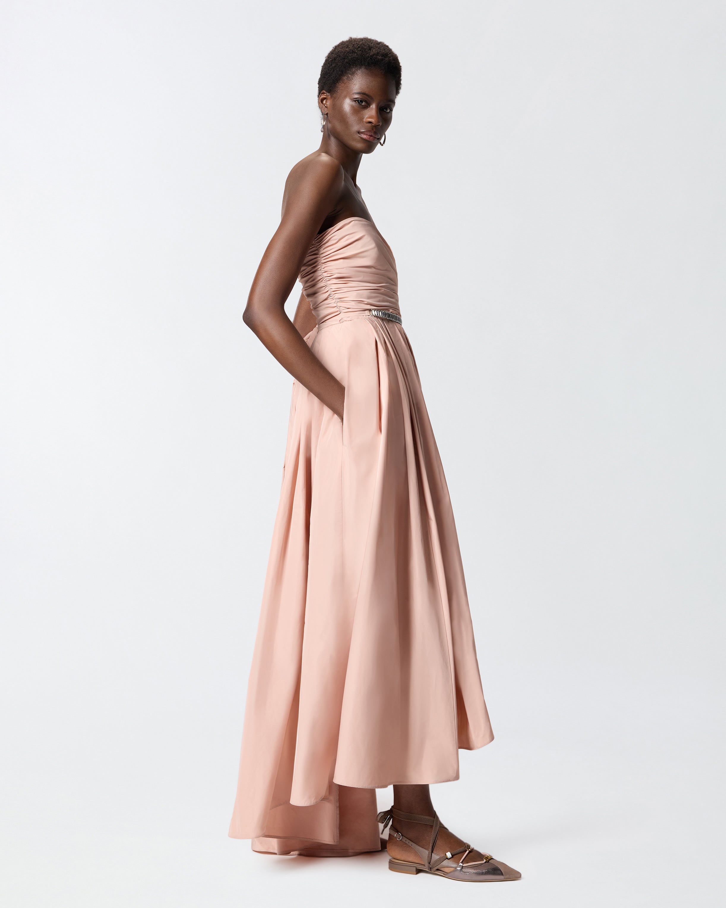 Elegant long dress with jewel belt | Pinko Elegant long dress with jewel belt | Pinko