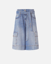 Bermuda utility in denim con cintura -  | Pinko