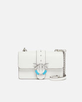 Borsa a spalla Mini Love Bag One in pelle con fibbia turchese -  | Pinko
