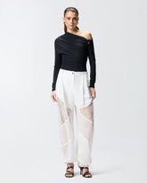 Pantaloni con dettagli in pizzo -  | Pinko