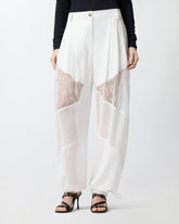 Pantaloni con dettagli in pizzo -  | Pinko