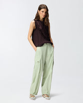 Pantaloni fluidi in cotone -  | Pinko