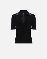 Maglia a costine con bordi gioiello -  | Pinko