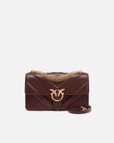 Bolso de hombro mediano Love Bag One de piel y napa chevrón con triple cadena -  | Pinko