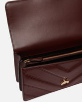 Bolso de hombro mediano Love Bag One de piel y napa chevrón con triple cadena -  | Pinko