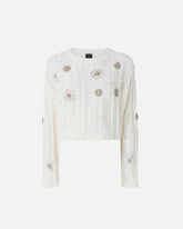 Openwork sweater with jewel details -  | Pinko