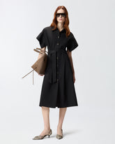 Midi shirt dress with belt -  | Pinko