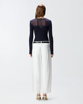 Maglia leggera a coste con trasparenze -  | Pinko