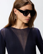 Maglia leggera a coste con trasparenze -  | Pinko