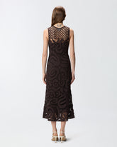 Abito midi senza maniche in crochet geometrico -  | Pinko