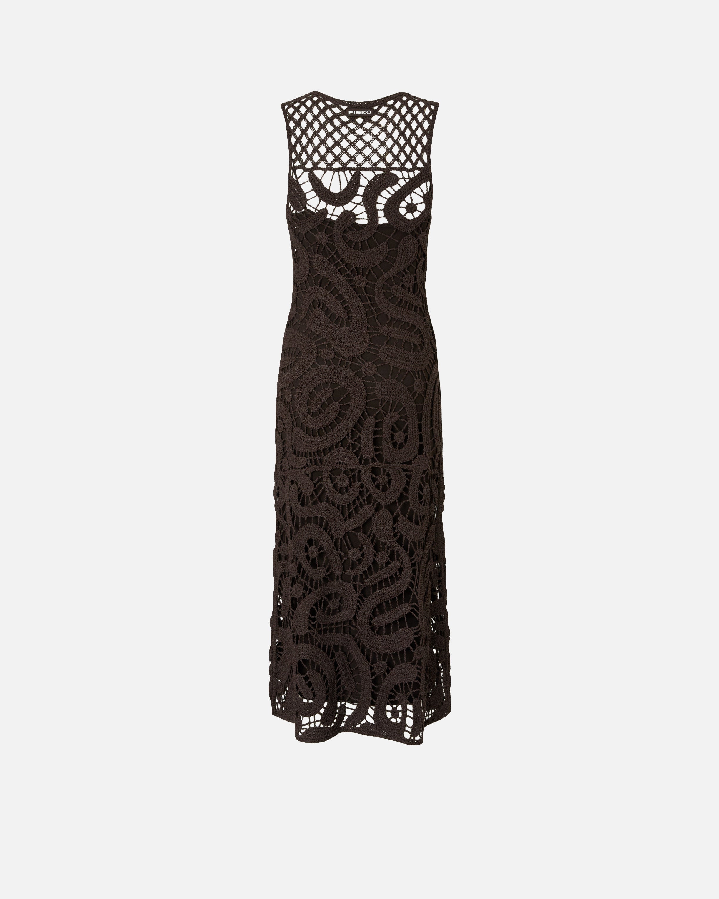 pinko open back sleeveless midi dress Sleeveless midi dress with pleats and gathering
