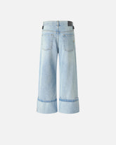 Jeans cropped con cintura in pelle -  | Pinko