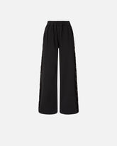 Pantaloni in denim con banda laterale in pizzo -  | Pinko