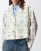 Lightweight boxy shirt with floral print -  | Pinko