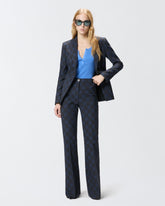 Spodnie z geometrycznym i kwiatowym wzorem -  | Pinko