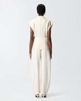 Sleeveless rustic-effect jacket -  | Pinko