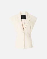 Sleeveless rustic-effect jacket -  | Pinko